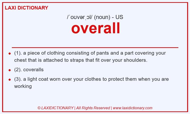Definition overall in American English