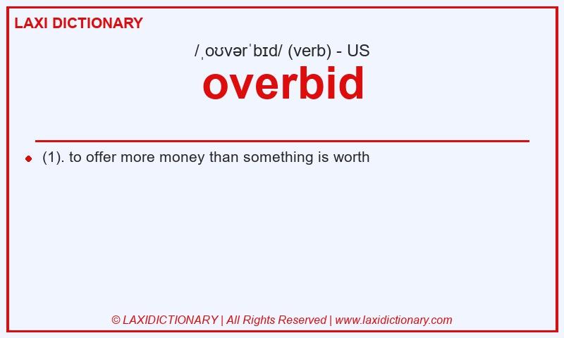 Definition overbid in American English