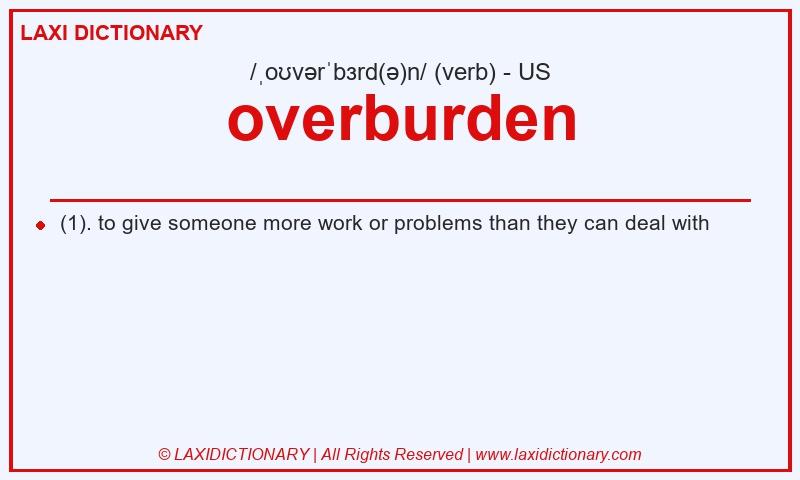 Definition overburden in American English