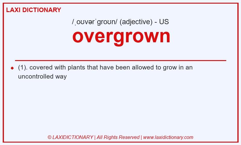 Definition overgrown in American English