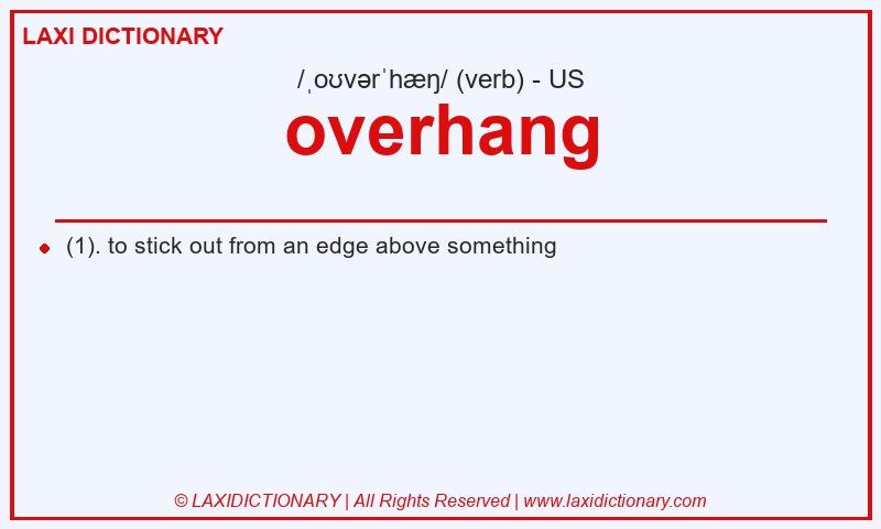 Definition overhang in American English