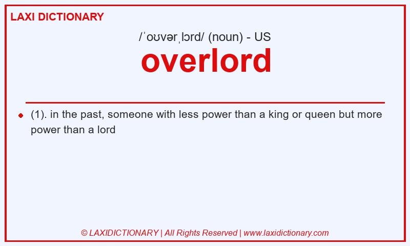 Definition overlord in American English