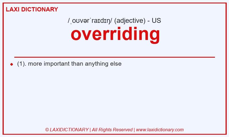 Definition overriding in American English