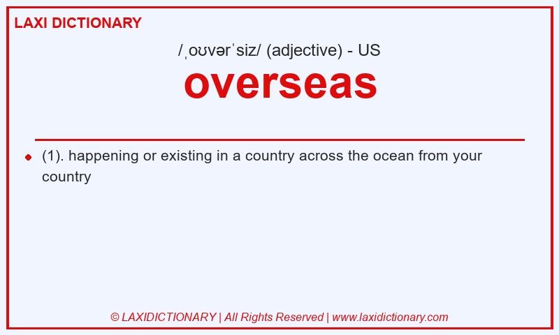 Definition overseas in American English