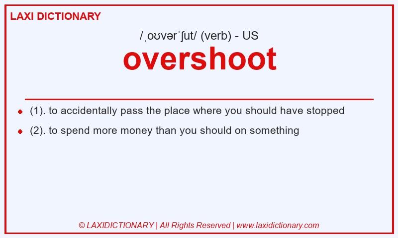 Definition overshoot in American English