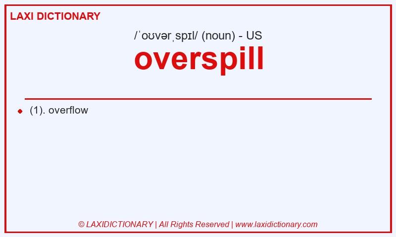 Definition overspill in American English