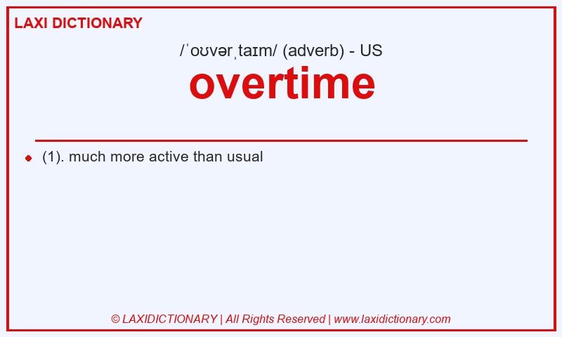 Definition overtime in American English