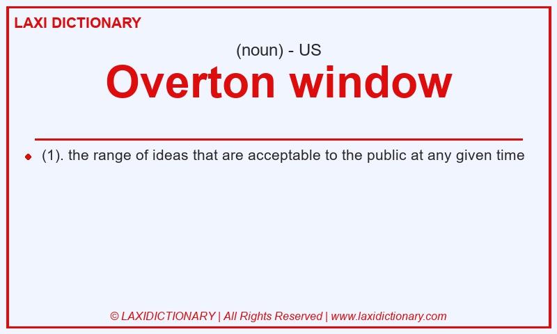 Definition Overton window in American English