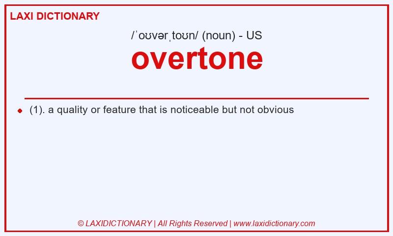 Definition overtone in American English