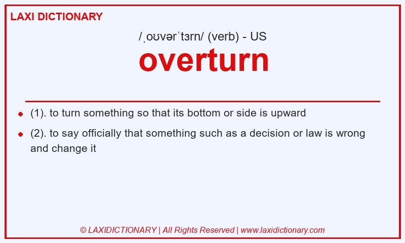 Definition overturn in American English