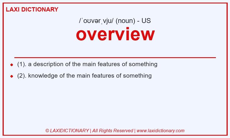 Definition overview in American English
