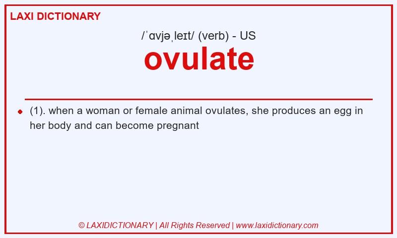 Definition ovulate in American English