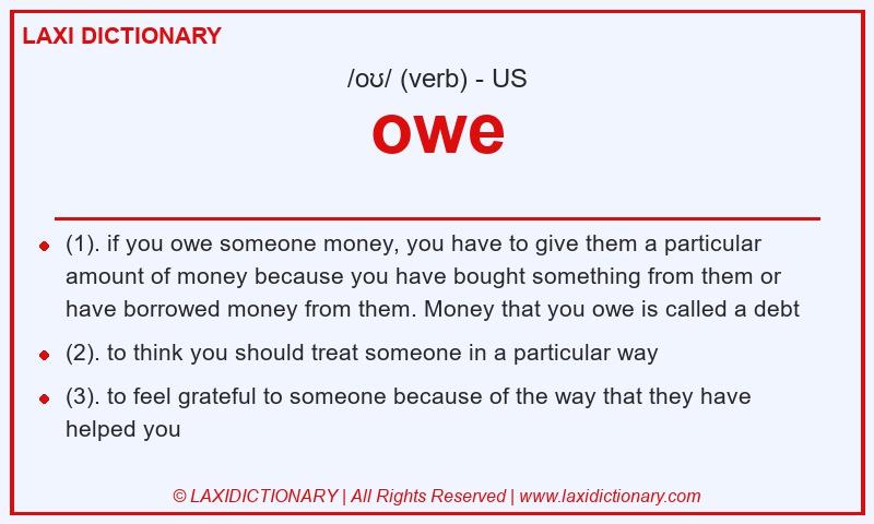 Definition owe in American English
