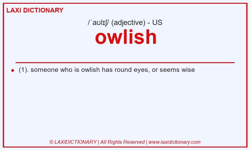 Definition owlish in American English