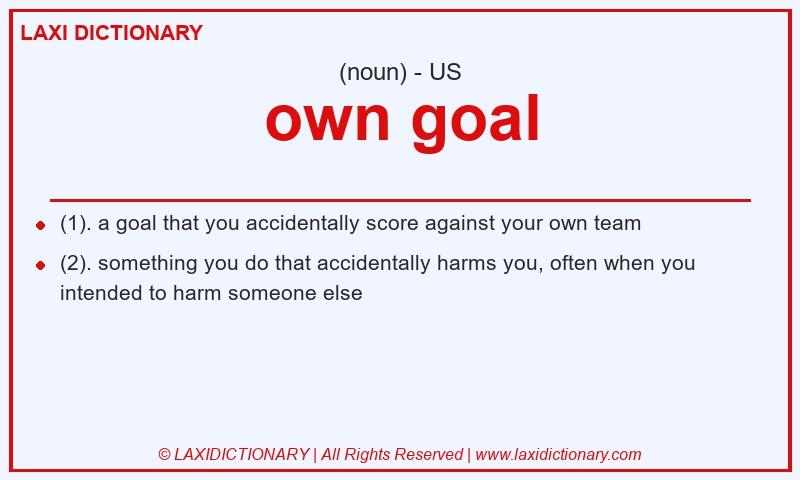 Definition own goal in American English