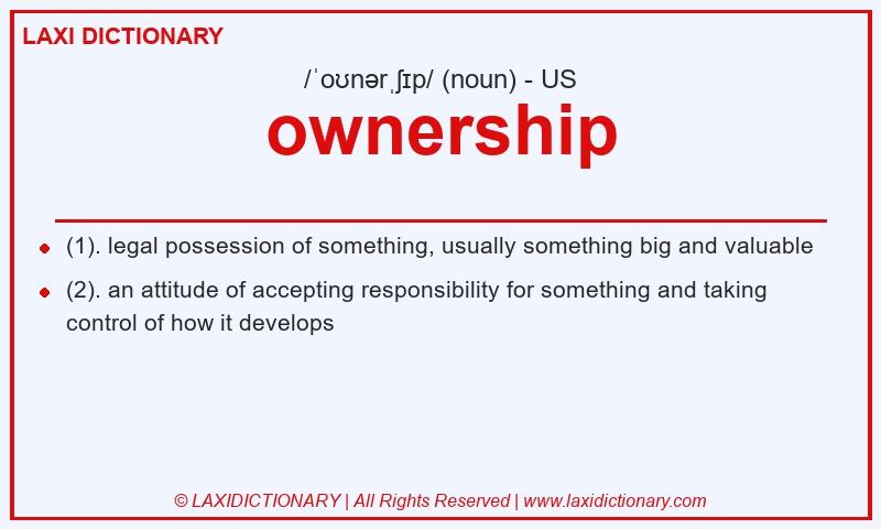 Definition ownership in American English