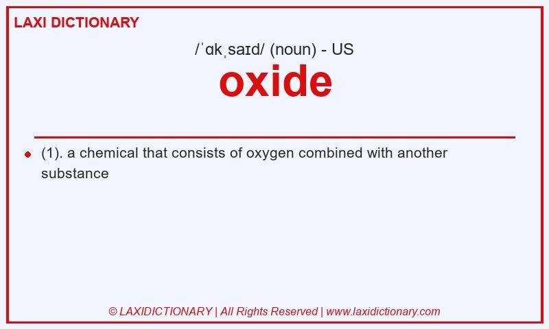 Definition oxide in American English