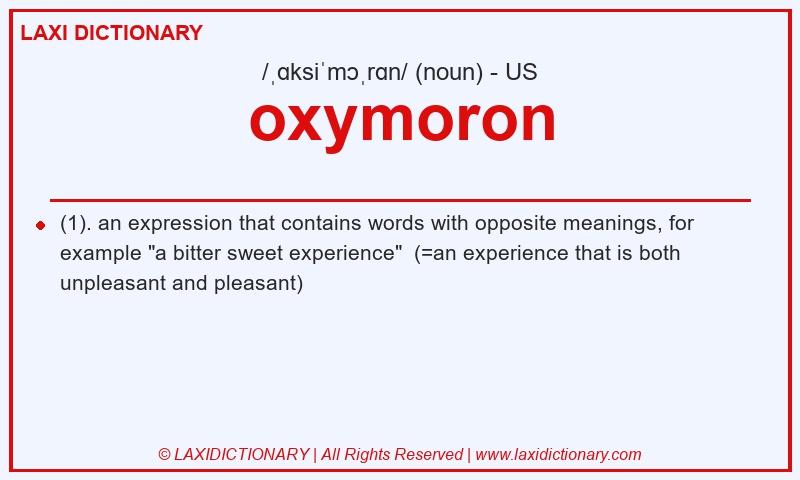 Definition oxymoron in American English