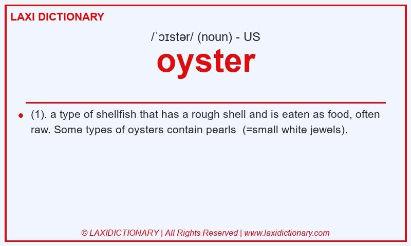Definition oyster in American English