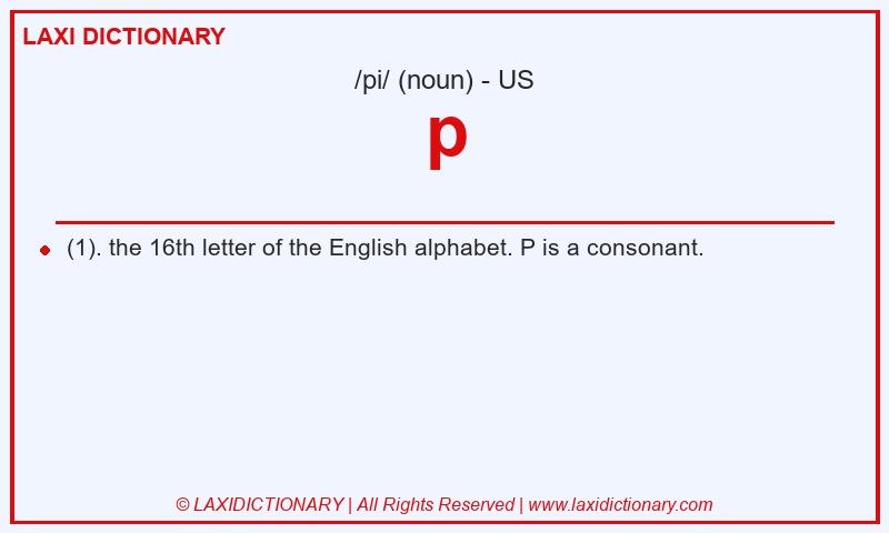 Definition p in American English