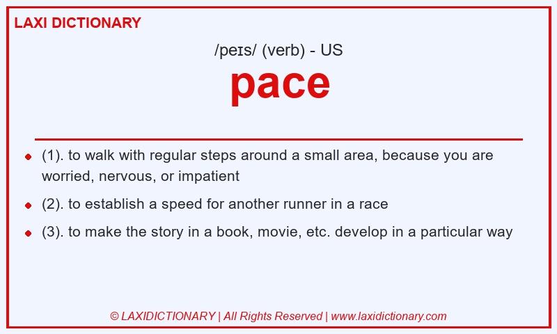 Definition pace in American English