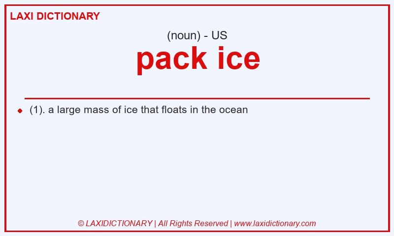 Definition pack ice in American English