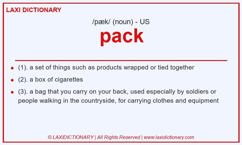 Definition pack in American English
