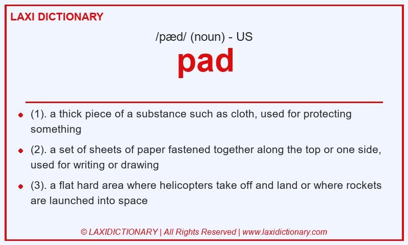 Definition pad in American English