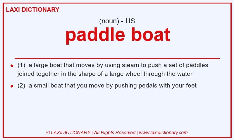 Definition paddle boat in American English