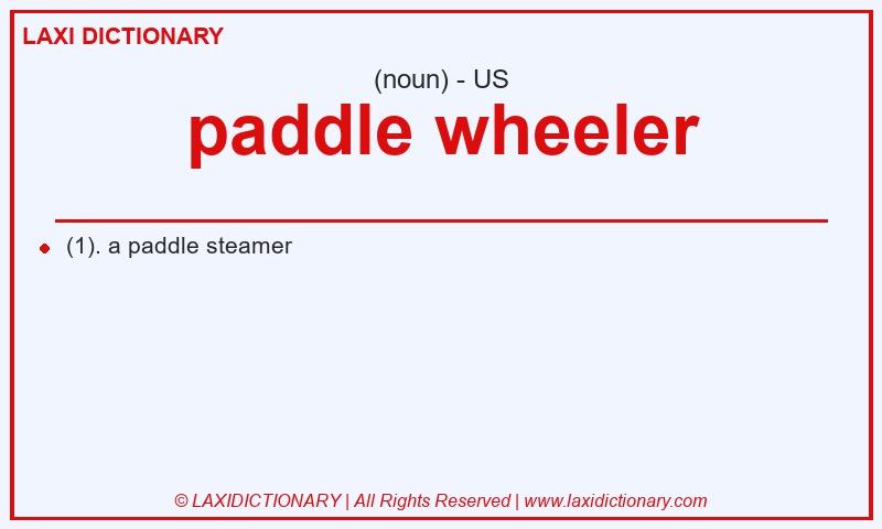 Definition paddle wheeler in American English