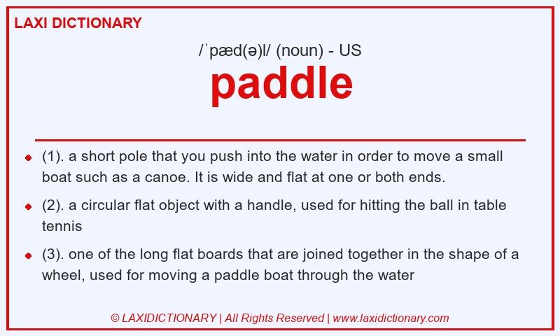 Definition paddle in American English