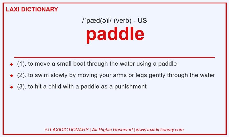 Definition paddle in American English