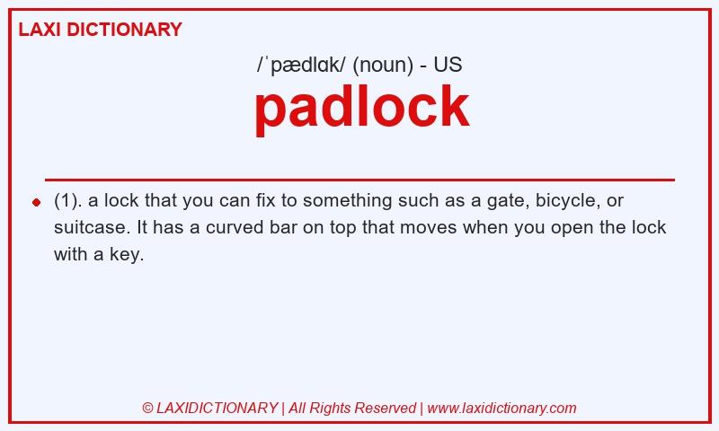 Definition padlock in American English