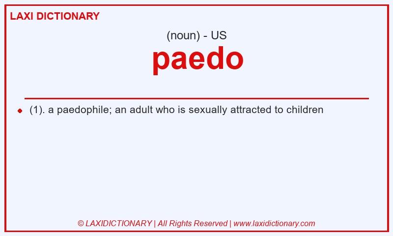 Definition paedo in American English