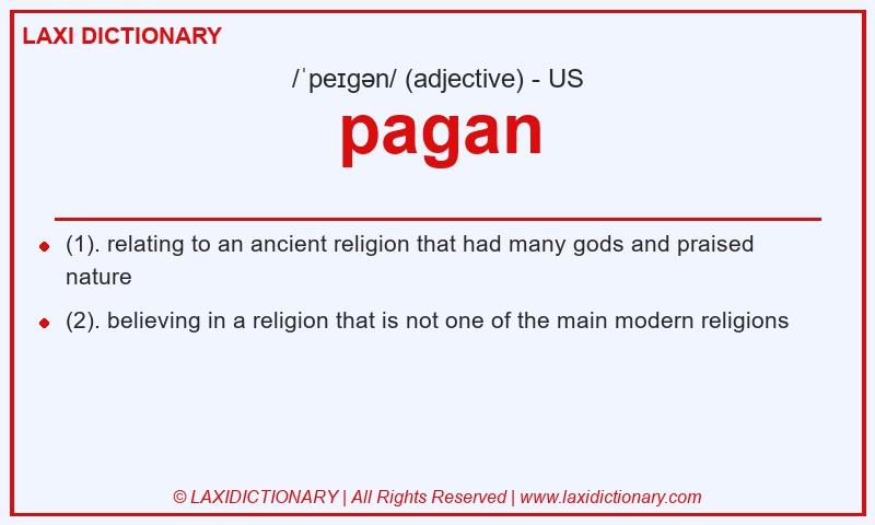Definition pagan in American English