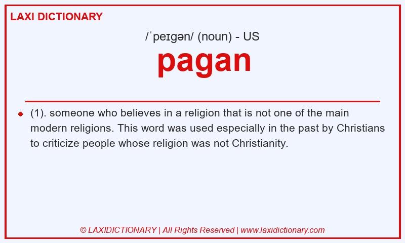 Definition pagan in American English