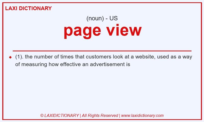 Definition page view in American English
