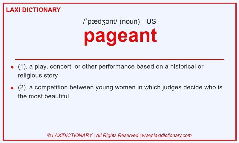 Definition pageant in American English