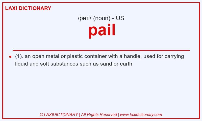 Definition pail in American English