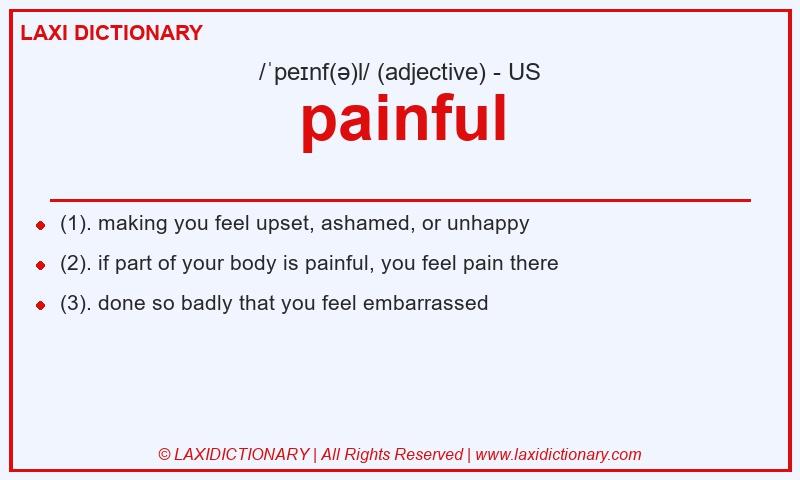 Definition painful in American English