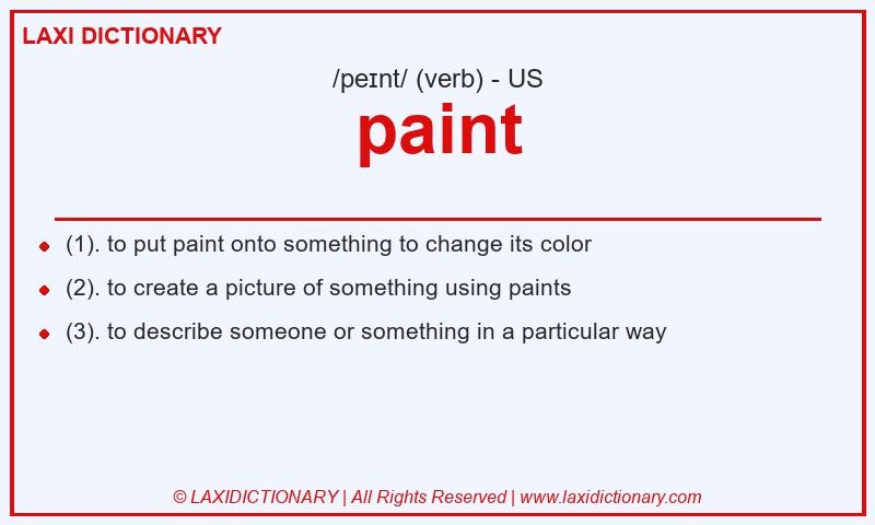 Definition paint in American English