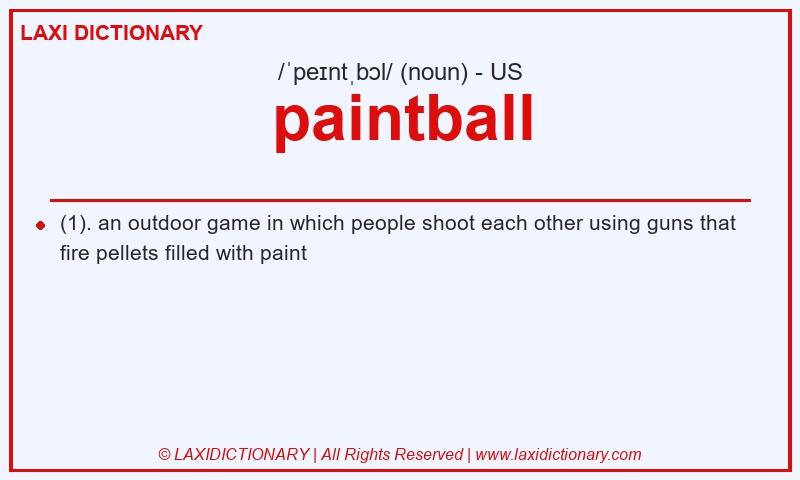 Definition paintball in American English