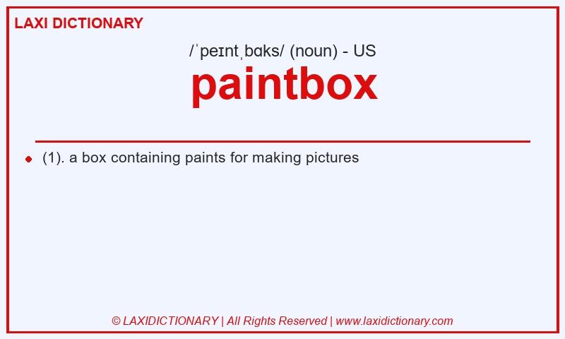 Definition paintbox in American English