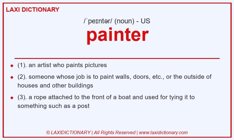 Definition painter in American English