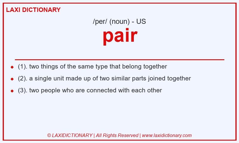 Definition pair in American English