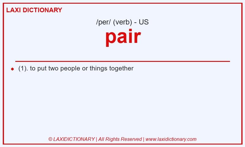 Definition pair in American English