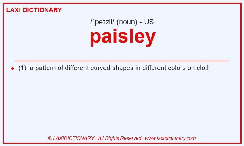 Definition paisley in American English
