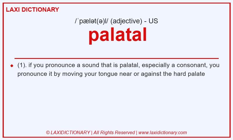Definition palatal in American English