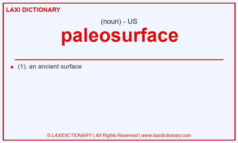 Definition paleosurface in American English
