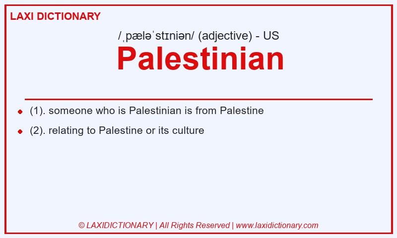 Definition Palestinian in American English